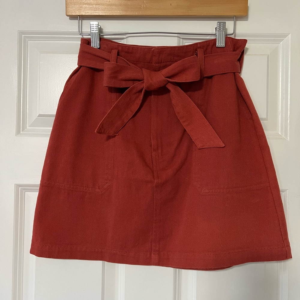 Francesca's Collections Rust Mini Skirt